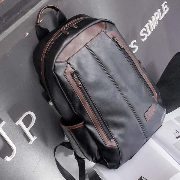 Men's Patent Leather Daily Backpacks